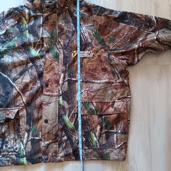 Realtree Scent Shield Camo Rain Blocker Coat Hooded Scent Blocker Hunting 2XL - Picture 10 of 16